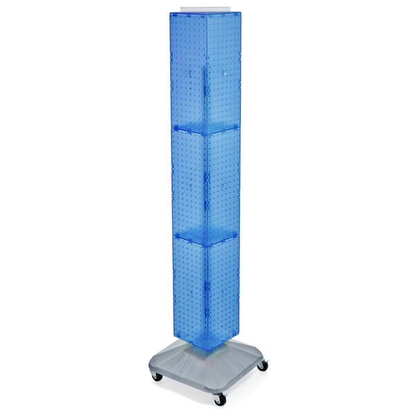 Four-Sided Pegboard Floor Revolving Display Panel Size: 8"W x 60"H